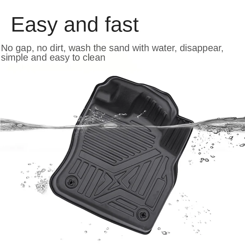 For Geely Coolray 2020-2021 Floor Mat Car All-Weather Tpe Waterproof Fishing Foot Mats Black Full Set Trim Auto Accessories