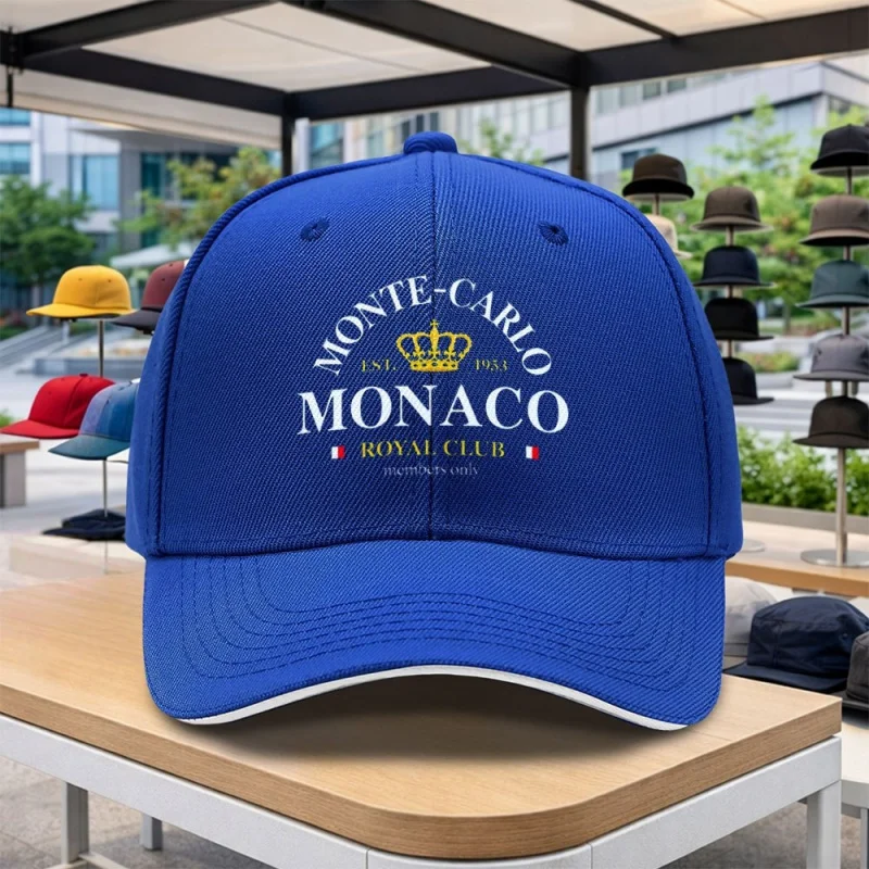 Monte Carlo Crown Adjustable Baseball Cap – Printed Duckbill Hat for Outdoor Sports, Camping, Golf & Street Dance