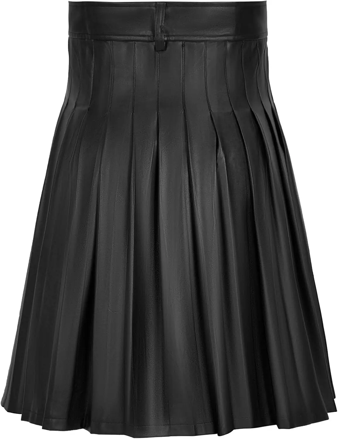 남성 스코틀랜드 유틸리티 킬트 빈티지 고딕 플리츠 스커트 빈티지 전통 가죽 하이 웨이스트 킬트