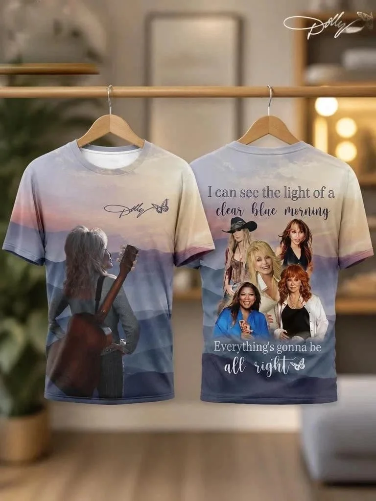Neues Dolly Parton T-Shirt Unisex Doppelseitiges Porträt Kurzarm-Oberteil Country-Musik-Fan Lässige Streetwear T-Shirts Familien-Partnerlook – Detail 4