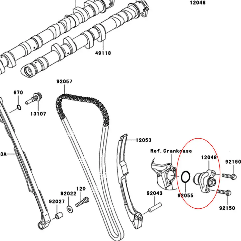 For Kawasaki Ninja ZX-10R ZX10R ZX-10RR 2004-2018 Manual Cam Chain