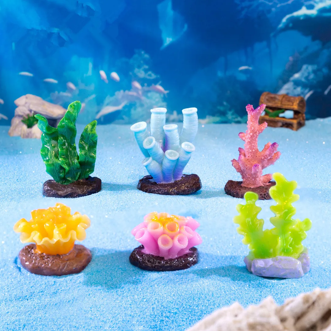 Cute Colorful Artificial Coral Micro Landscape Ornaments For Fish Tank Aquarium Accessories Decorations Home Decor Accessories