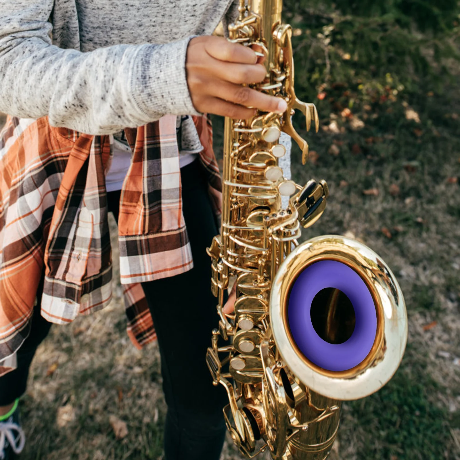 

Saxophone Mute Silicone Tenor Sax Sound Dampener For Musical Instrument Accessories Noise Remove Tool Practice Quietly