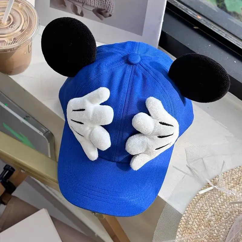 Disney Mickey Mouse Grote Oren Vorm Hug Anime Figuur Baseball Pet Verkleedkleding Katoen Polyester Kinderen Cartoon Pet met klep Verjaardag Cado