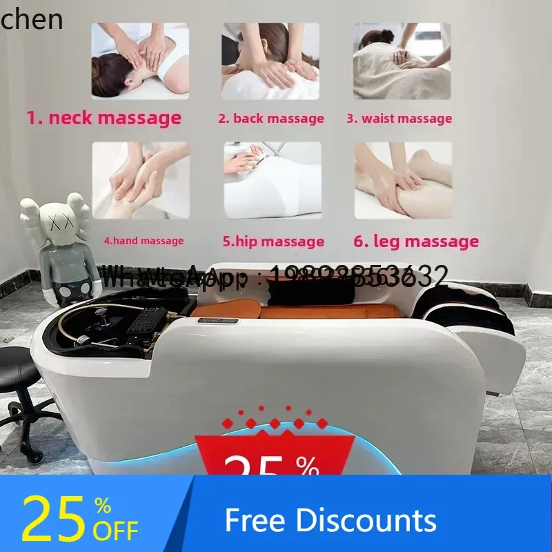 

AA High-end new electric massage shampoo bed head treatment water circulation fumigation automatic shampoo bed