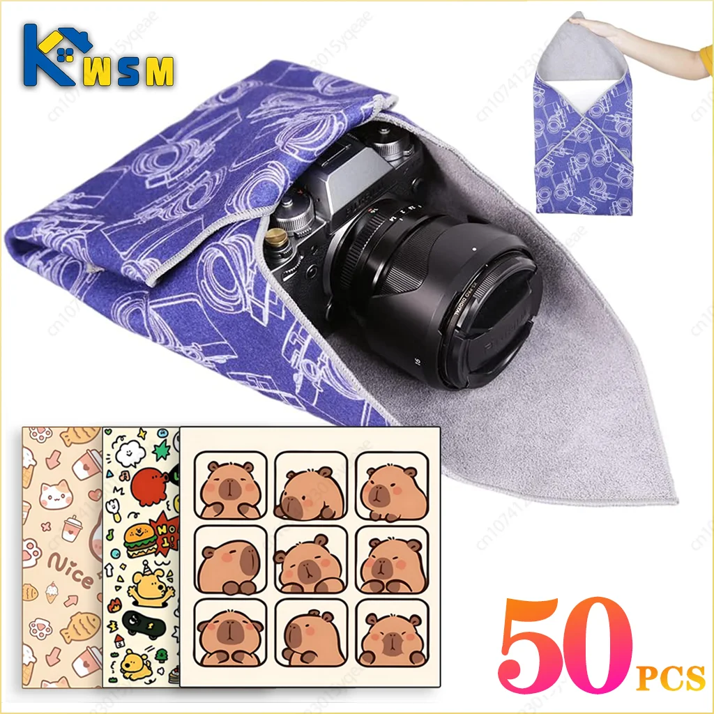 Foldable Camera Bag Cover 35x35cm Camera Damage Prevention Self-Adhesive Wrapping Cloth Magic Sticky Cloth  Camera Accessories