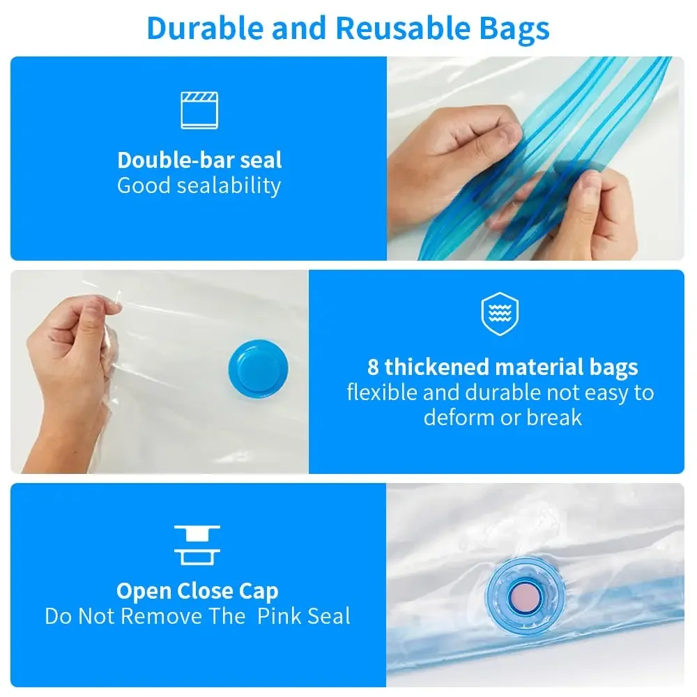 Creality Official Vacuum Storage Kit 40×40CM Reusable Bags & Electric Pump Dust‑Proof for 3D Printer Filament Storage