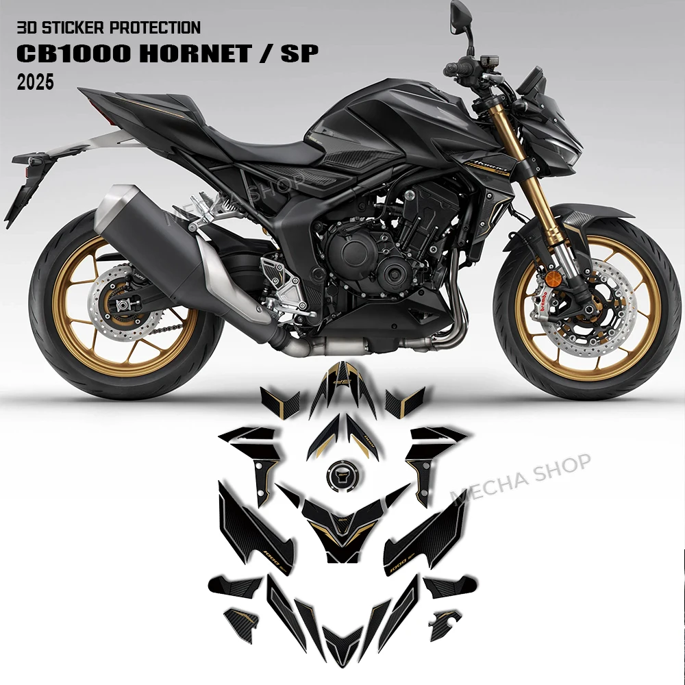 

Для Hornet 1000 2025 CB1000 Hornet SP 2025 аксессуары для мотоциклов, накладки на топливный бак, 3D наклейки, декоративные наклейки для тела