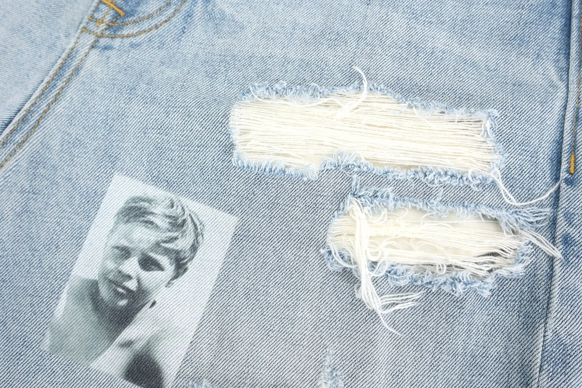 سوبر واي جينز أزرق طباعة جديد 2026ss P509 #