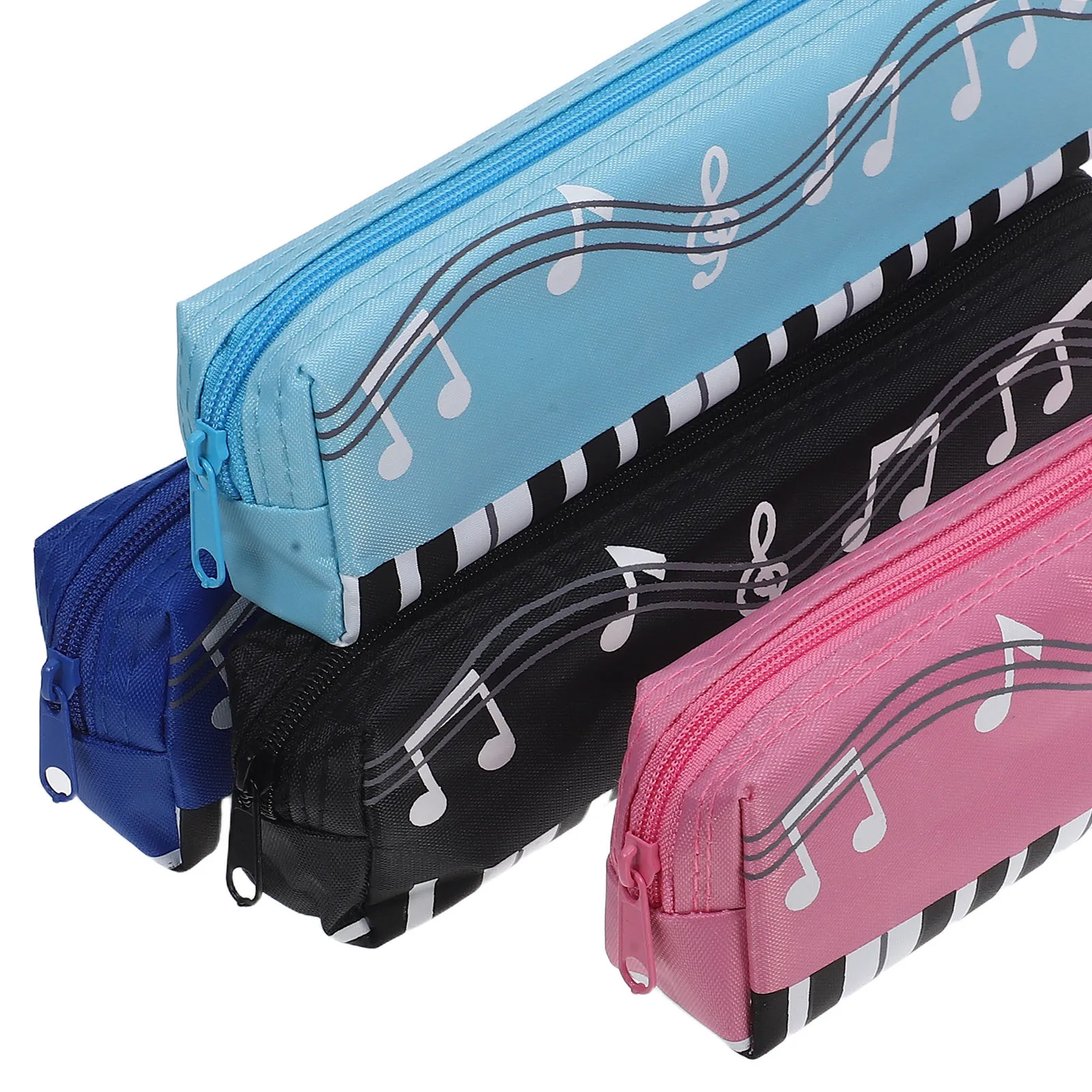 4 قطعة مقلمة نمط البيانو الحقيبة قلم رصاص خاص للطلاب الموسيقى ملاحظة القلم حقيبة المحمولة سستة التخزين