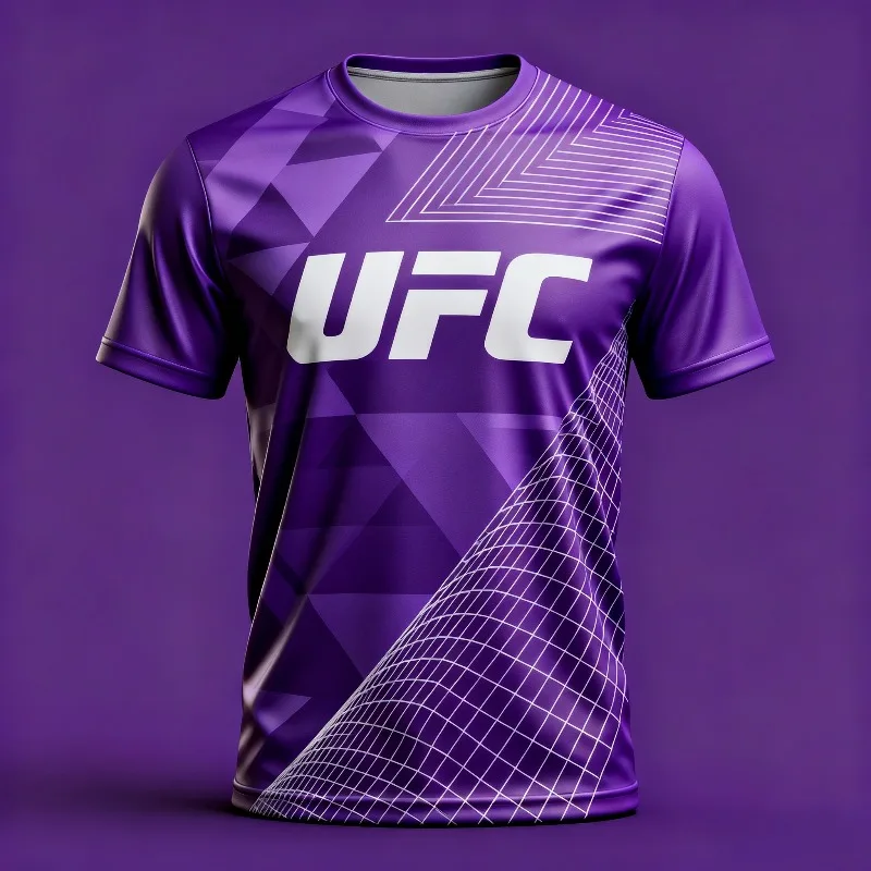 เสื้อยืดคอกลมผู้ชาย MOTO-2025 ลายพิมพ์ 3 มิติ UFC แฟชั่นใหม่ สำหรับฤดูร้อน กิจกรรมกลางแจ้ง ลำลอง ใส่เล่นกีฬา เสื้อแข่งขันผู้ชาย