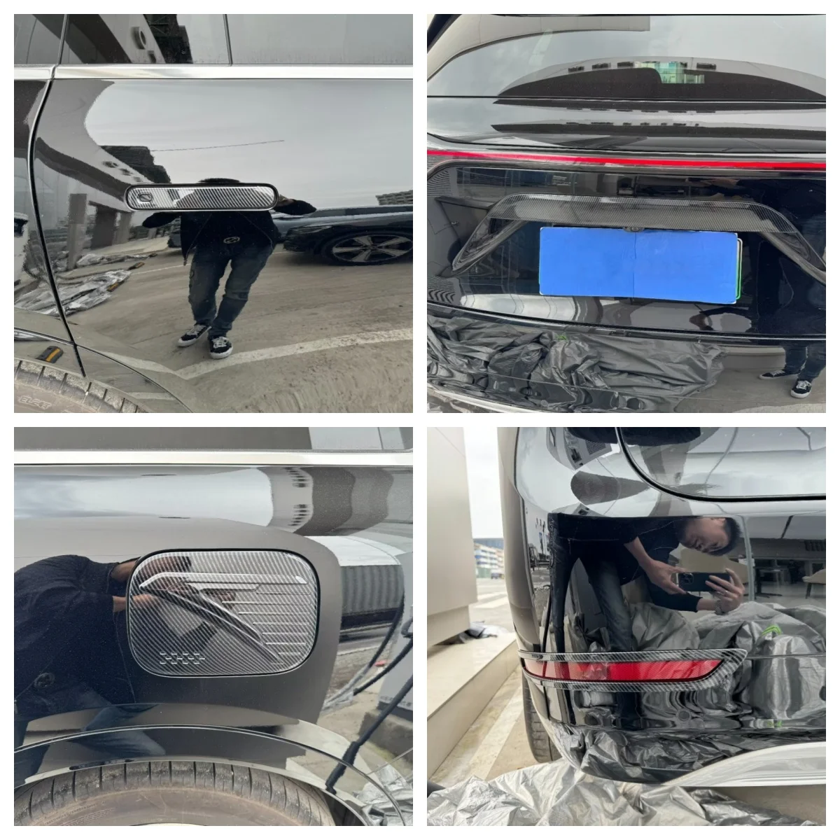 

For AITO M9 2024+ car handle/fuel tank cap/rear fog light/rear trim interior trim accessories
