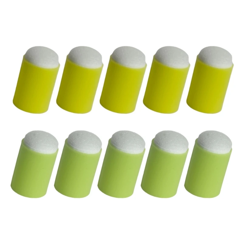 QX2B 10Pcs Finger Sponge Daubers Finger Painting Sponge, Round Sponge Brushes for Painting, Craft Drawing Sponge Dauber Sets