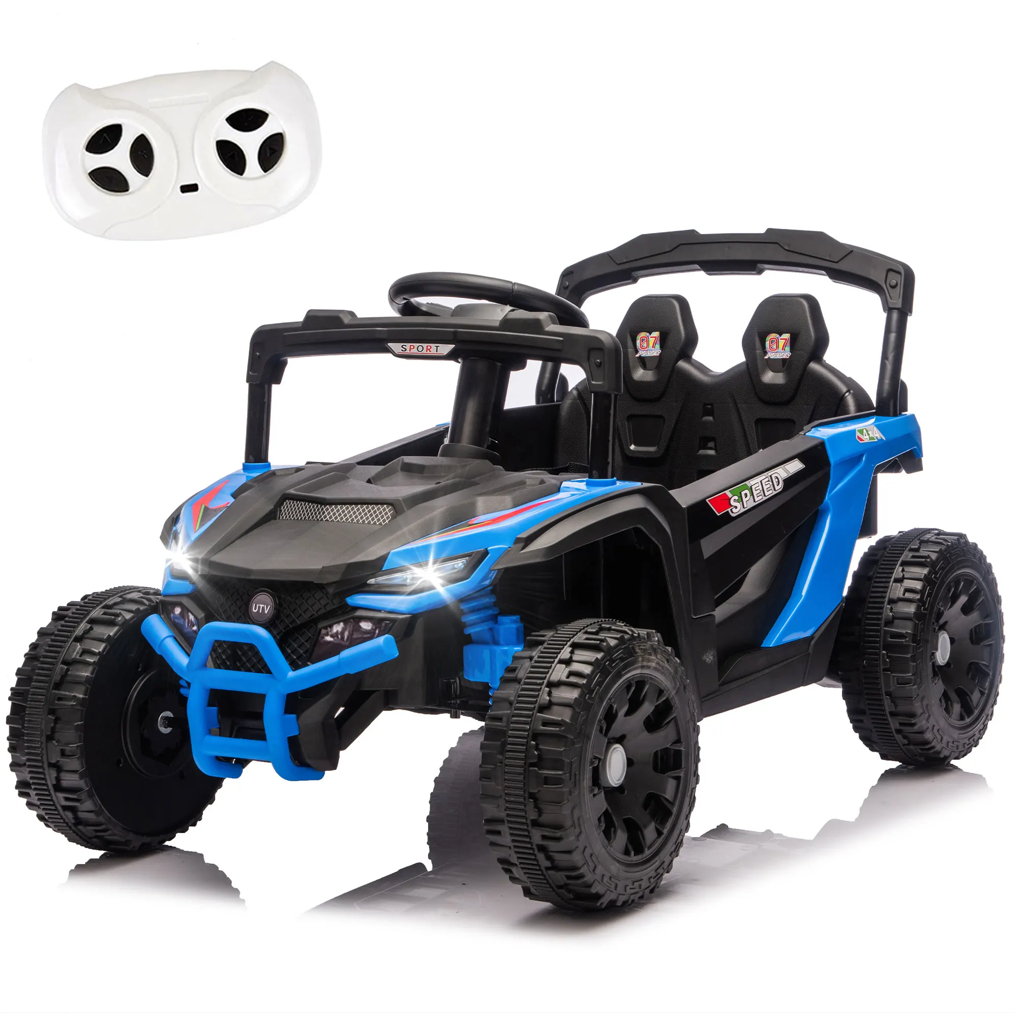 

Kids Electric Ride On Toy 24V 80W UTV with Bluetooth Remote Control Suspension Music Ages 3-5