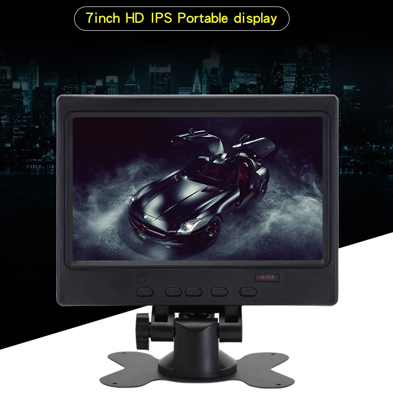 7inch HD Portable Display HDMI-compatible IPS 1024*600 Screen AV CCTV Monitor For Raspberry Pi VGA D-SUB Reversing Camera