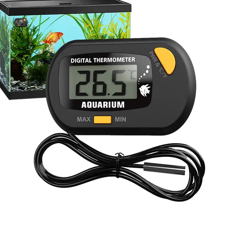 Fish Tank Temperature Monitor Digital Terrarium Temperature Gauge LCD Digital Water Temperature Meter  Thermometer Measurement