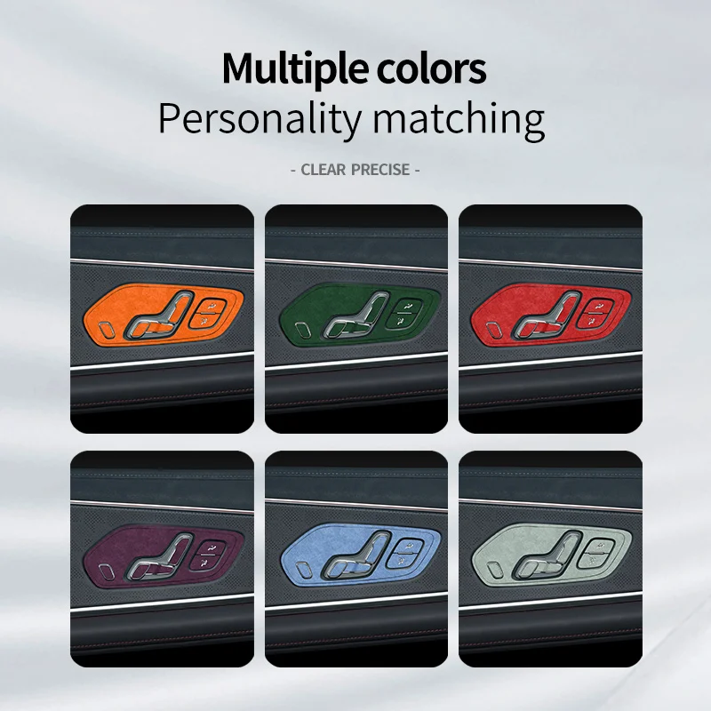 

For ZEEKR 001 2026, for 001Max 001 Ultra, Italian Suede Overlay On Back Row Seat Adjustment Panel Protective Car Accessories