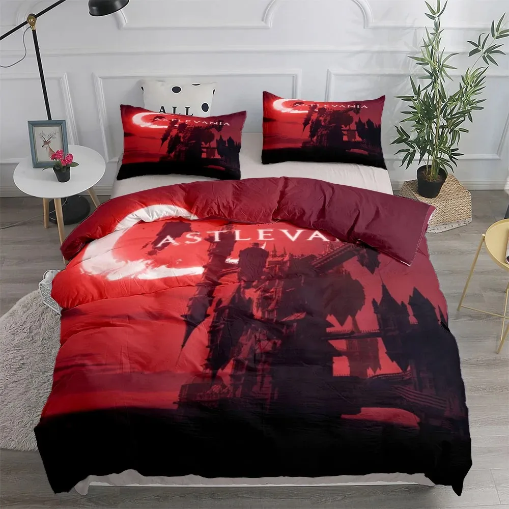 

Bloody Castle Horror Bedding Set King Queen Double Full Twin Single Size Bed Linen Set