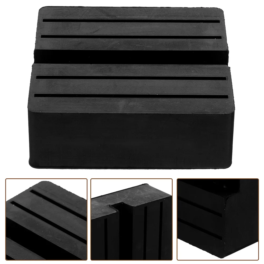 

2Pcs Heavy-Duty Slotted Rubber Jack Pad Floor Jack Rubber Pads for Vehicle Lift Stable Safety Protection Compatible with Most