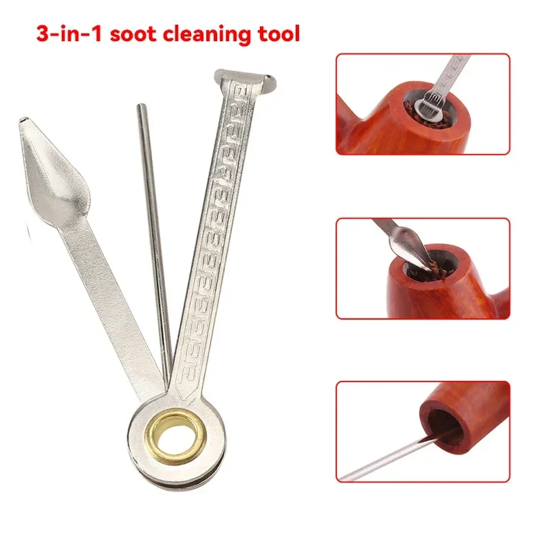 Multifunctional 3in1 Stainless Steel Smoking Wood Pipe Cleaner Cleaning Tool Smoking Accessories Weed Accessories