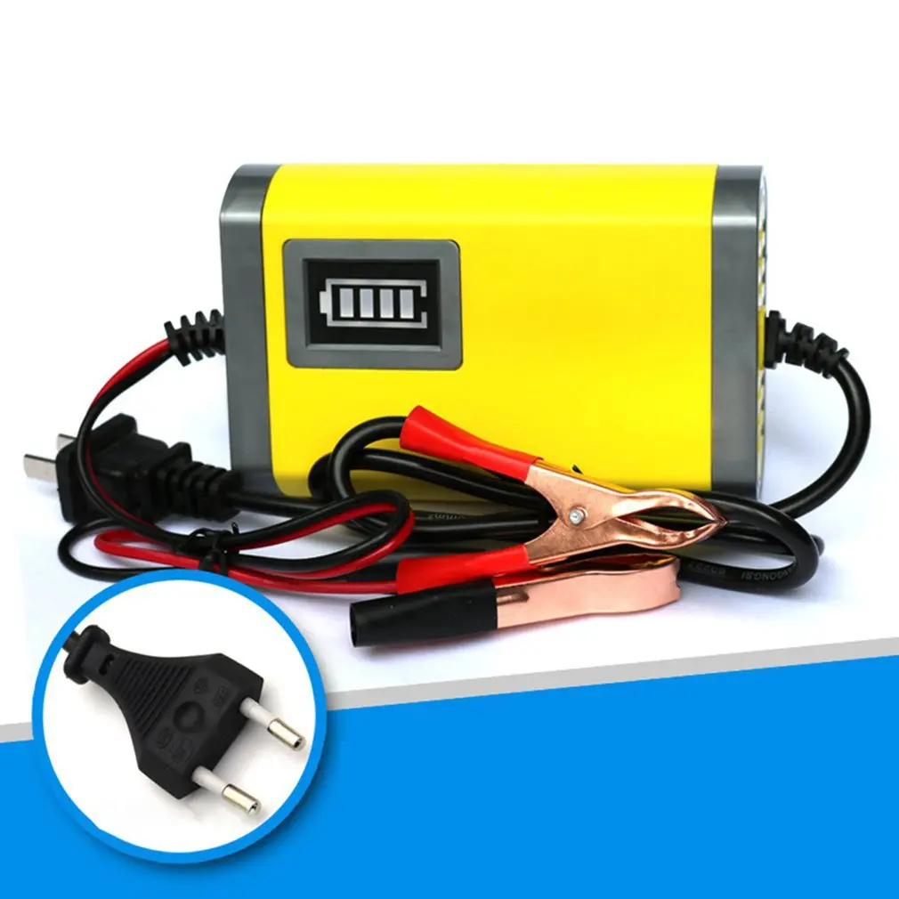 12V 2A Full Automatic Smart Car Battery Charger Lead Acid GEL Intelligent Motorcycle Charger with LCD Display