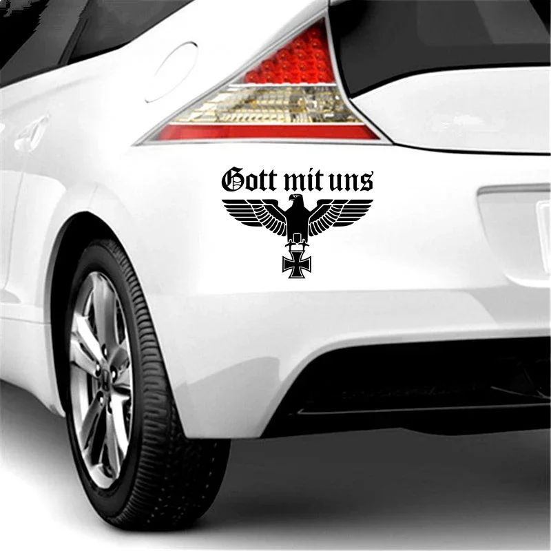 Gott mit uns eagle car sticker Vinyl Decals Motorcycle Accessories Stickers,20*14.7cm