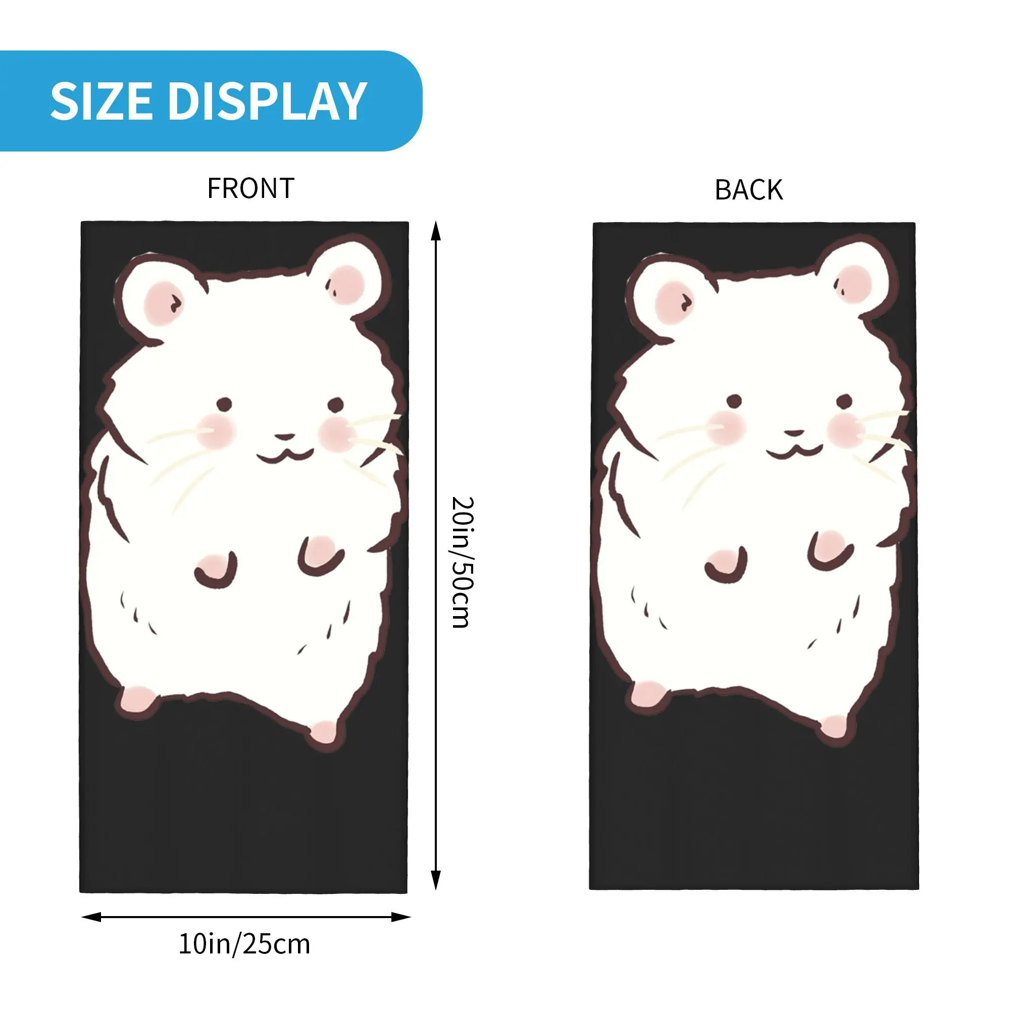 かわいいハムスター描画バンダナネックゲートルプリントフェイススカーフ多用途ヘッドバンドランニング男性女性大人オールシーズン