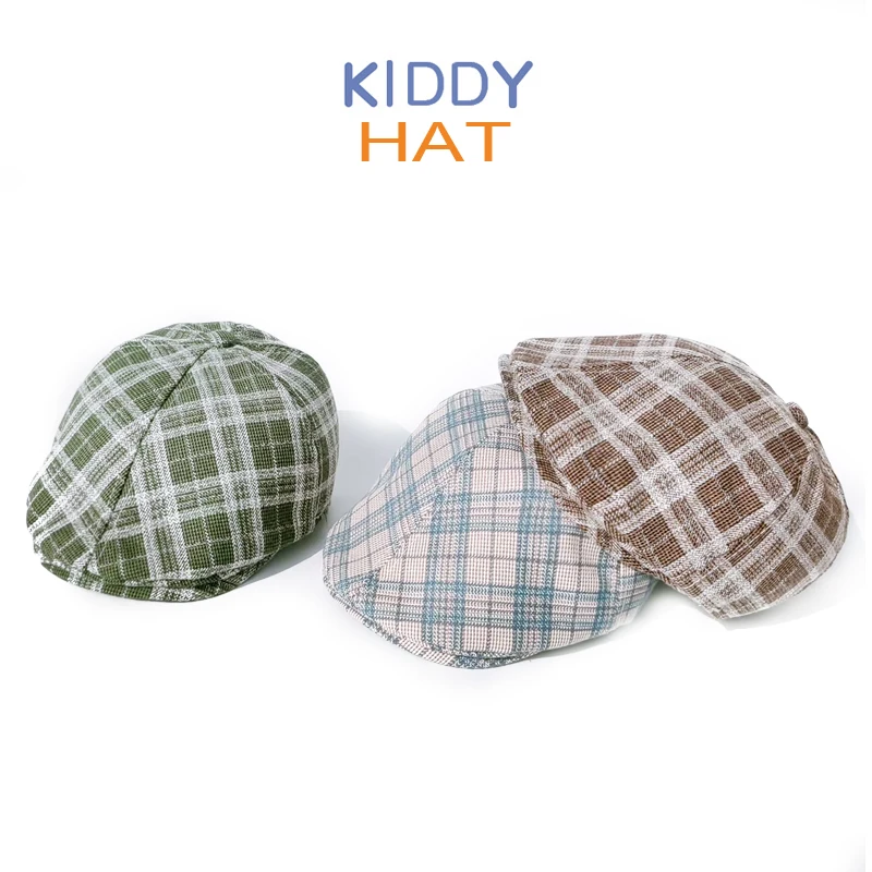 

Baby Photography Props Fall Winter Kids Hat For Girl And Boy Lattice Children Beret Caps Octagonal Clothes For 1-4 Year