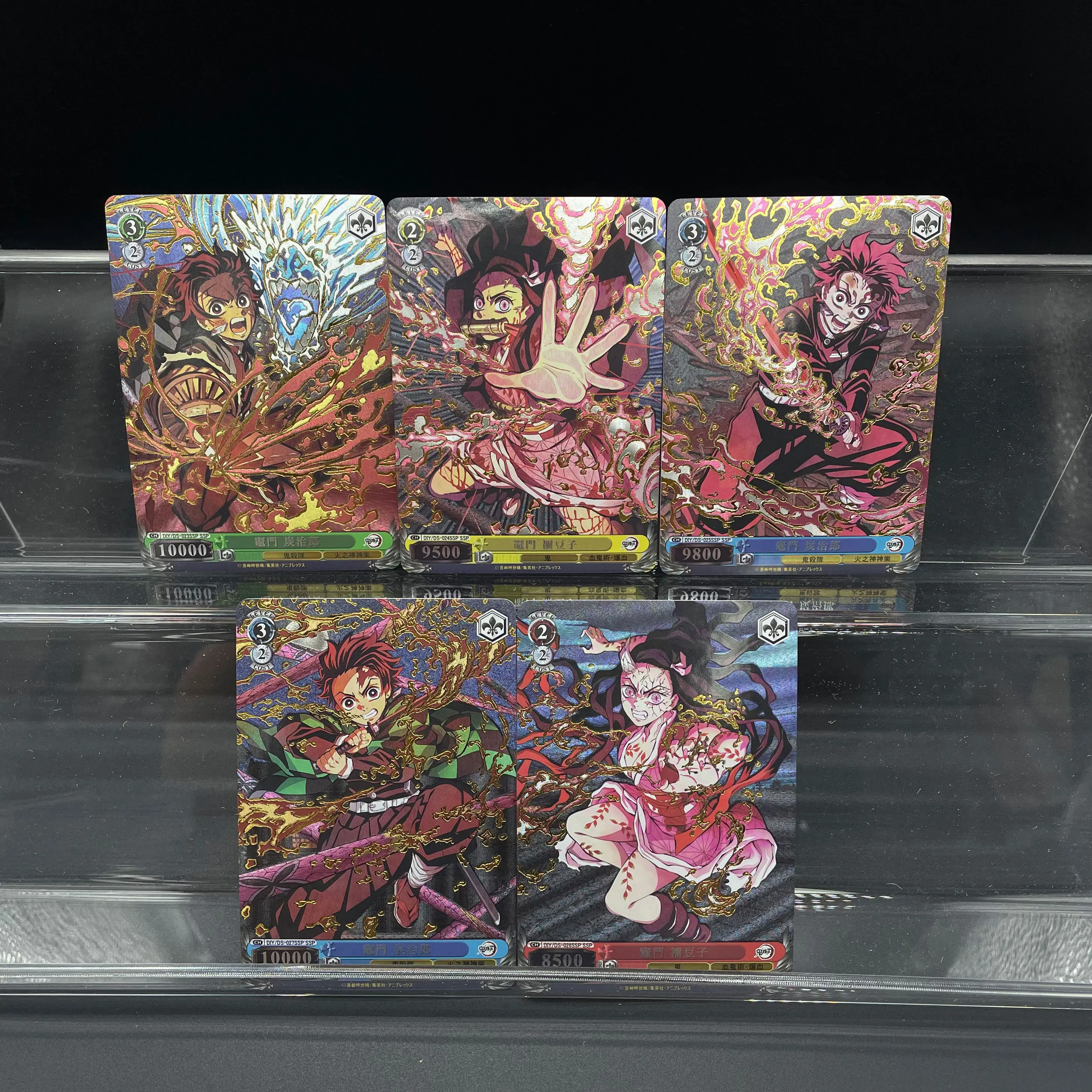 5Pcs/set Demon Slayer DIY Hot Stamping Flash Card Set Review