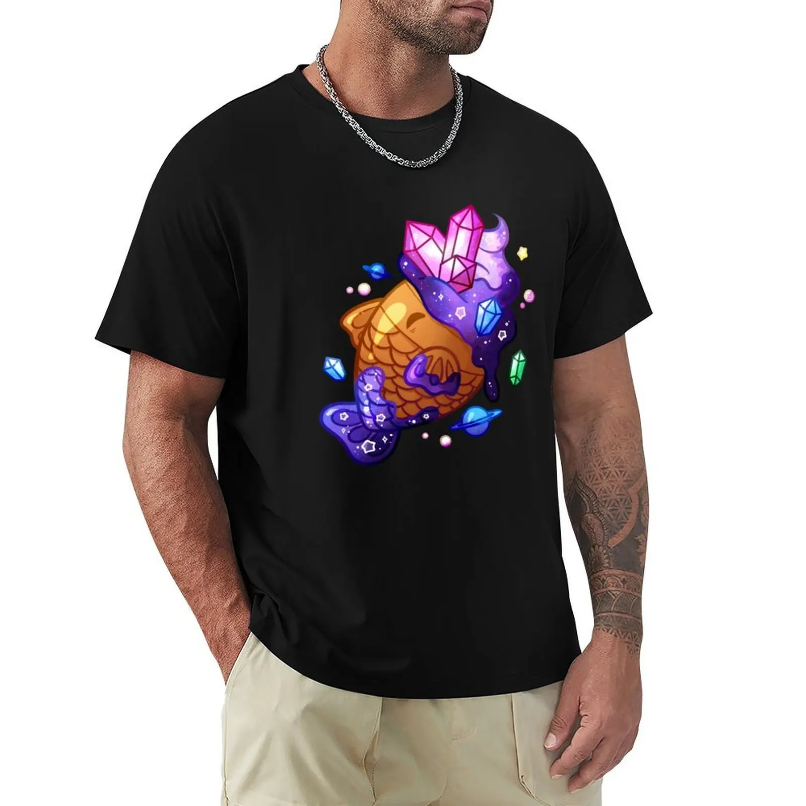 

Galaxy Crystal Taiyaki T-Shirt All Weather Casual Short Sleeve