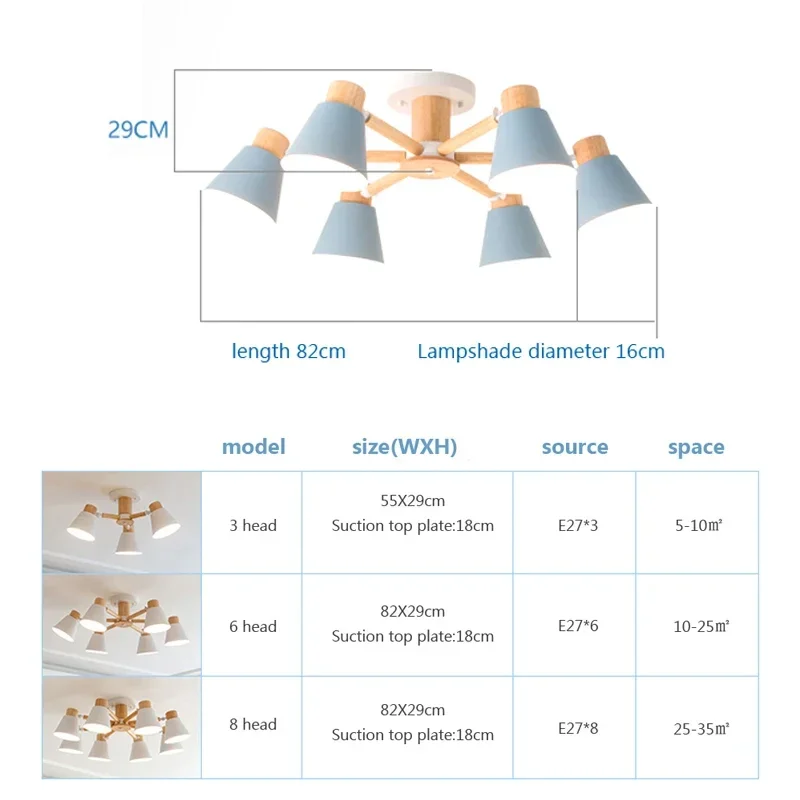 Neue moderne Macaron Wohnzimmer Pendel leuchte einfache Schlafzimmer Holz Stil Beleuchtung Paket Studie Pendel leuchten