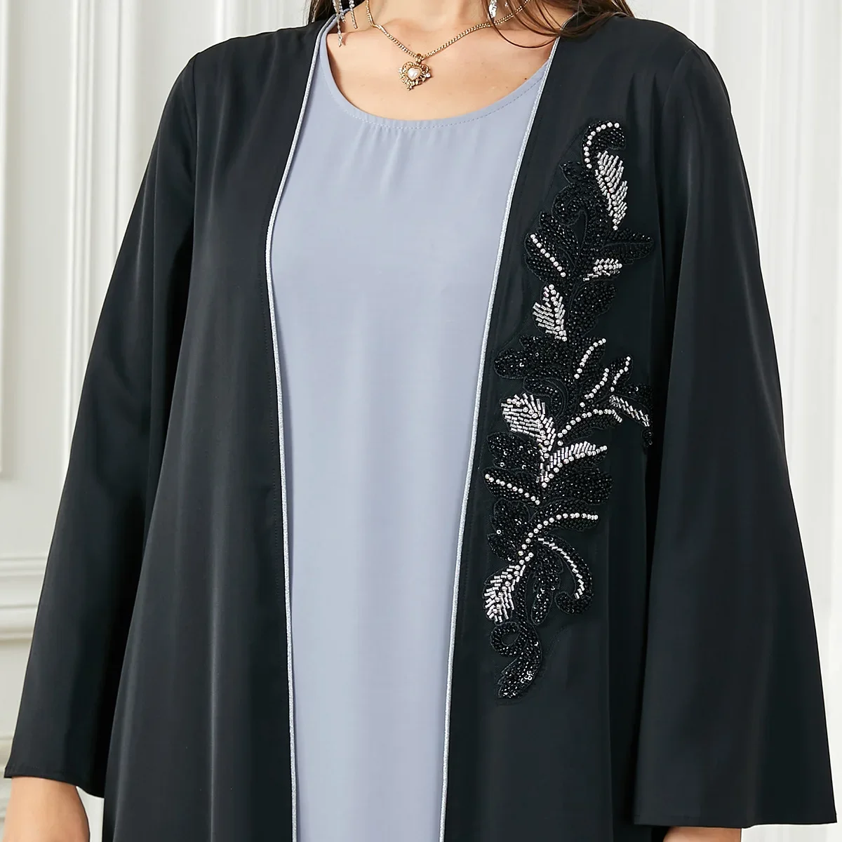 Vrouwen Moslim Jurk Temperament Losse Jurk Voor Vrouwen Cardigan Abaya Voor Vrouwen Islamitische Kleding Casual Arabische Losse Moslim Abaya