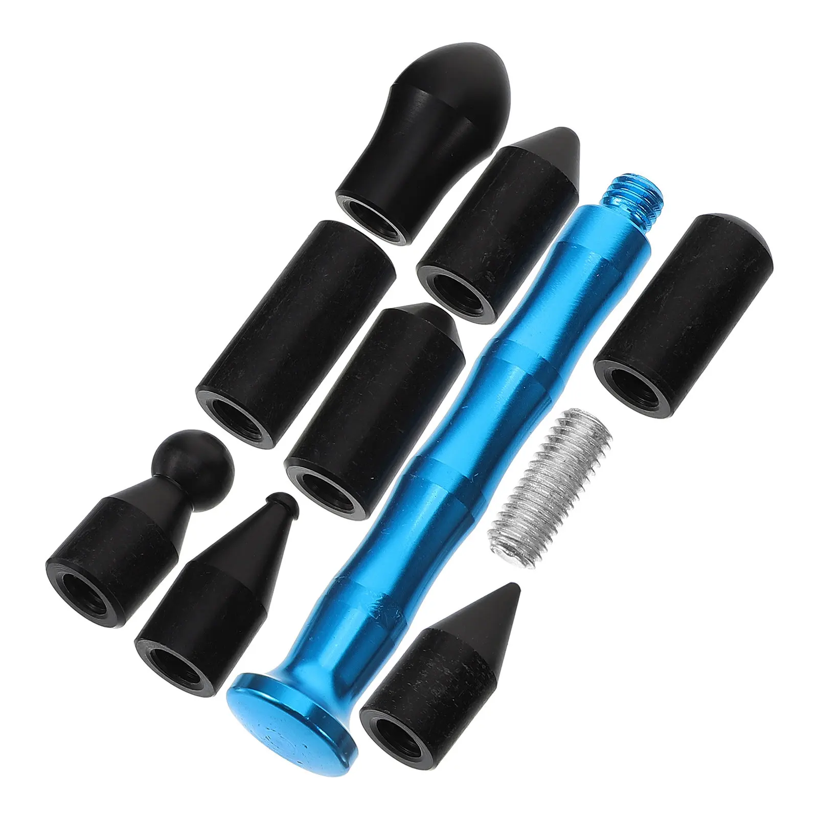 1Set Body Tool Kit High Hardness Tap Down Pen with Replacement Tips Automotive Surface Repair Tap Down Pen