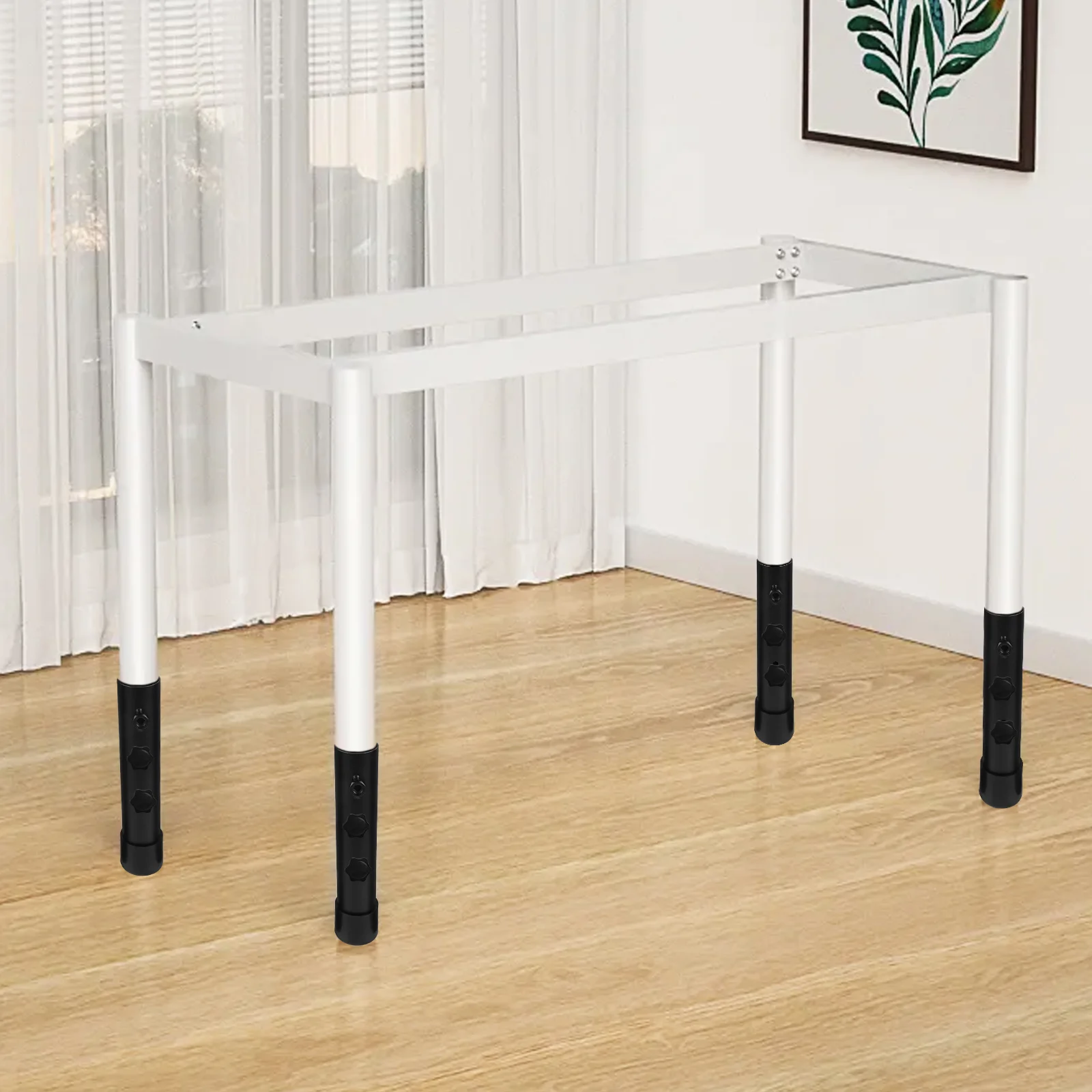 4 Pcs Table Leg Extender Adjustable Feet Levelers Chair Folding Extensions Furniture Leveling Heavy Duty Legs