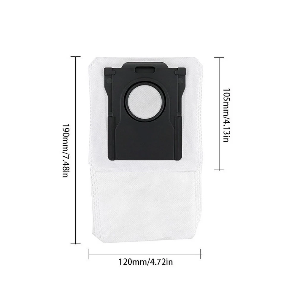 High-Capacity Dust Bags for Midea V12Pro Robot Vacuum - PP Non-Woven Multi-Layer Filtration Leak-Proof 6/8/10 pcs