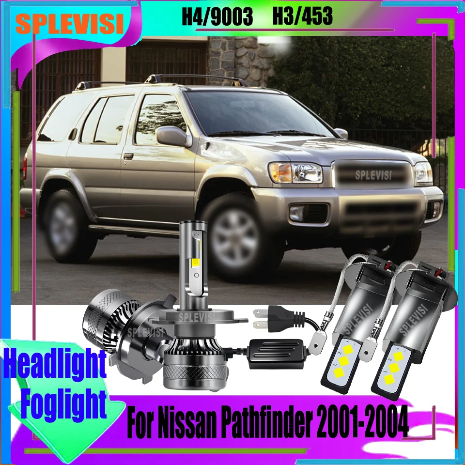 

LED Headlight Fog Light H4/9003 H3/453 free Night Driving Upgrades For Nissan Pathfinder 2001 2002 2003 2004