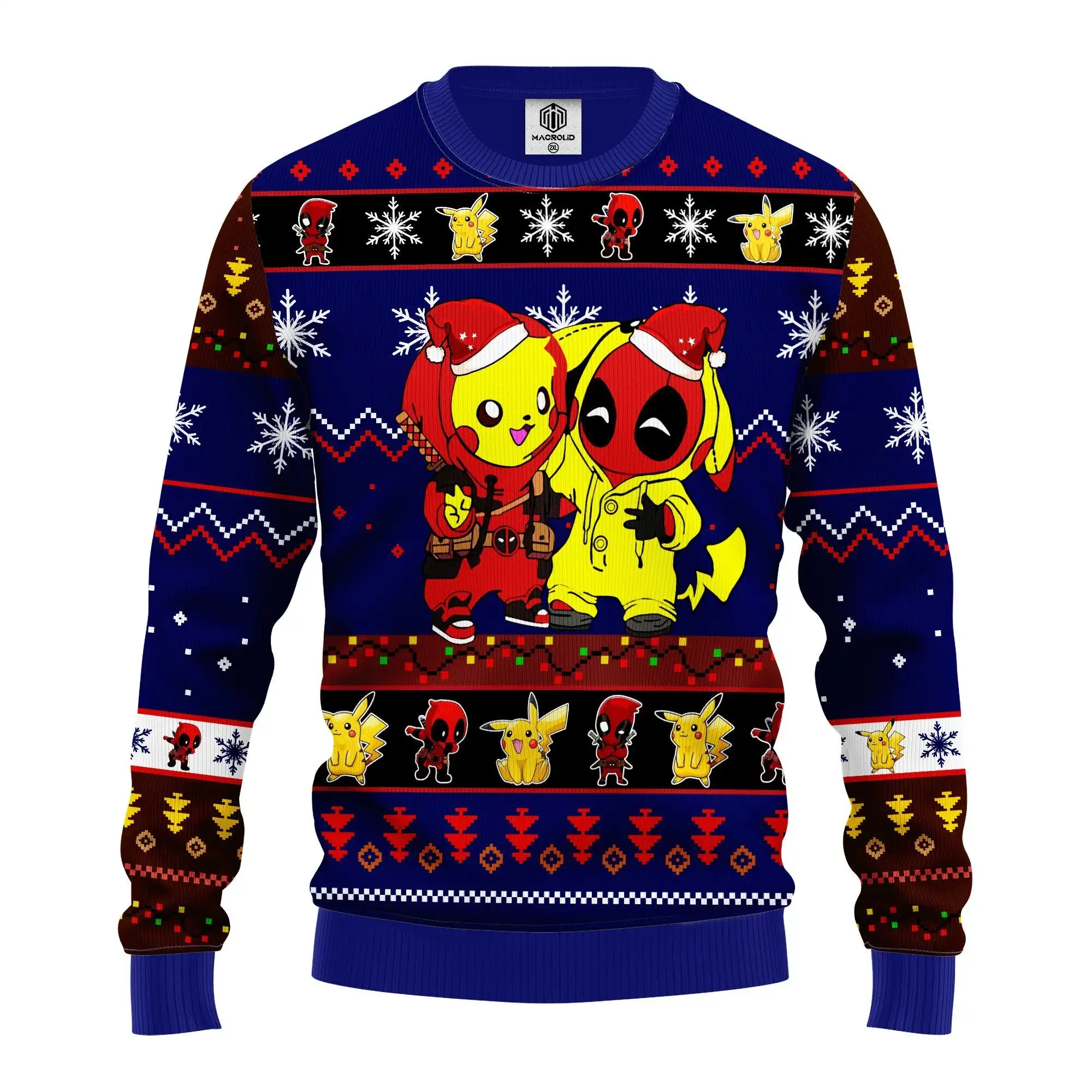 Deadpool Unicorn Cartoon Q-Version Marvel X-Force New Mutant God Dead Ex Boyfriend Noble Pure White Horse Christmas Ugly Sweater