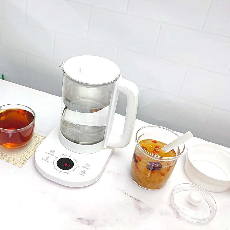 Multi Use Glass Tea Kettle with filter 1.5L Health pot Water boiler Electric Kettle for Coffee Milk Tea poridge