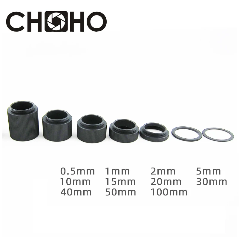 C-CS Mount CCTV Lens Adapter Ring Extension Tube 40mm 50mm 30mm 20mm 10mm 5mm 1mm C to CS Suit for CCTV Security Camera Photo
