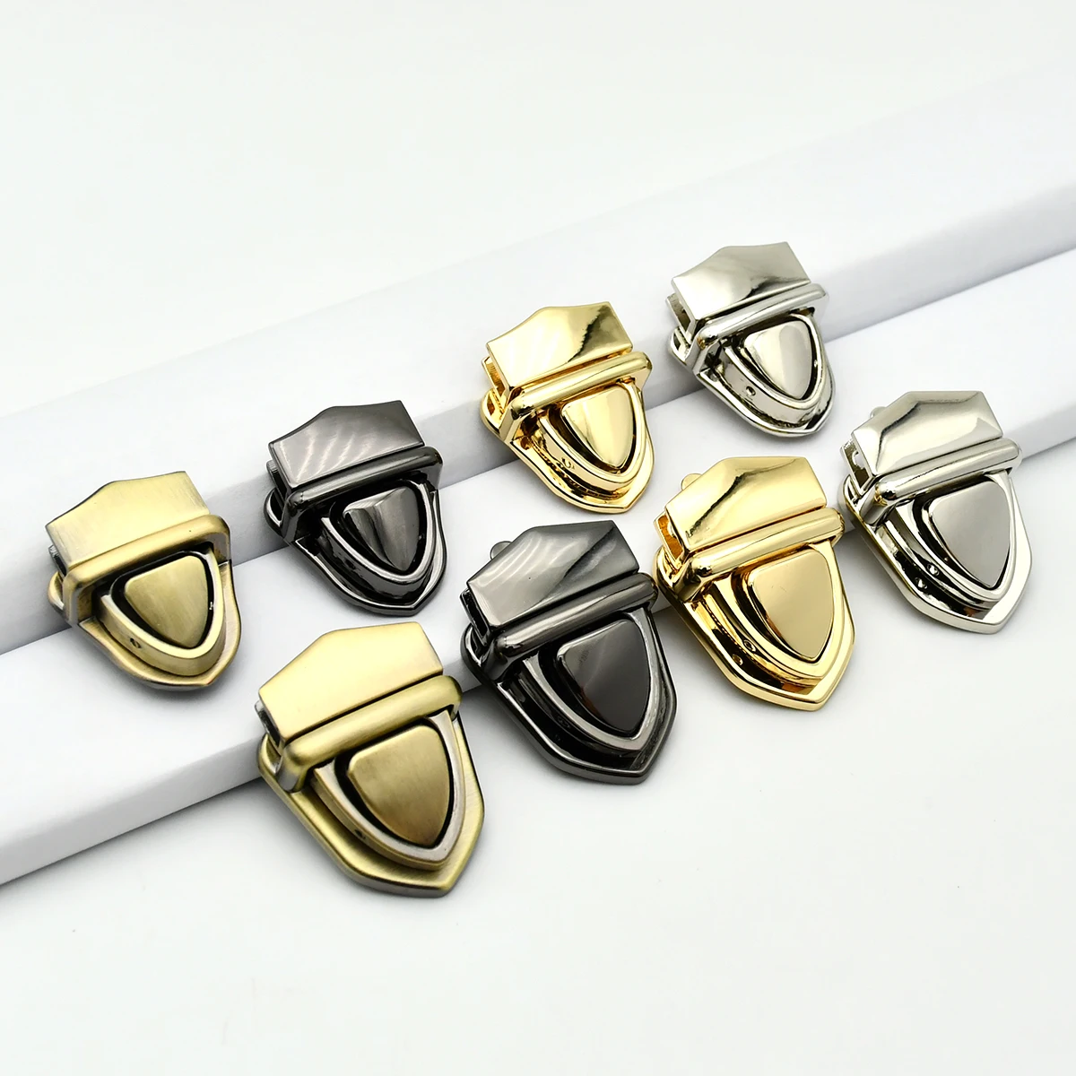 1 Piece Metal Tongue Lock Press Mortise Lock Push Closure Clasp Buckle for Leather Craft Bag Parts Handbag DIY Accessories