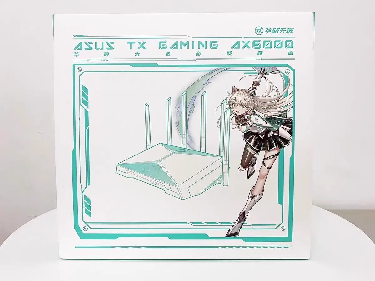 ASUS Router E-sports Game Router WiFi6 Dual Band Wall Piercing King Game E-sports Aceleração Dual 2.5G Portas Velocidade 6000M