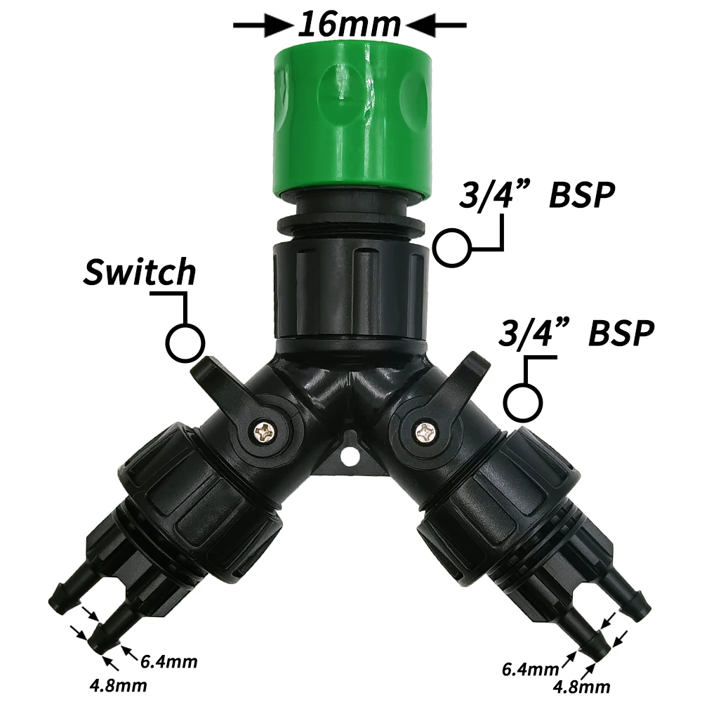 Adapter do kranu do nawadniania kropelkowego 4-kierunkowy rozdzielacz do ogrodu 1/4 \'\'wąż zestaw do automatycznego systemu nawadniania doniczka do