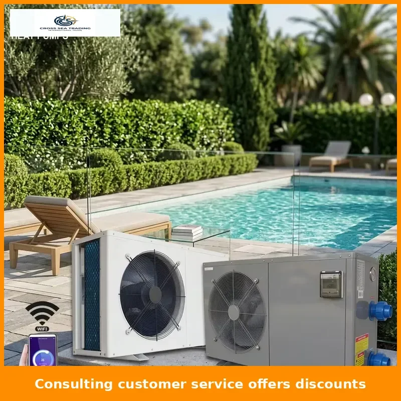 Tankless Air Source Electric Variable Frequency Swimming Pool Heat Pump Water Heater for Outdoor Use in Above-Ground Pools