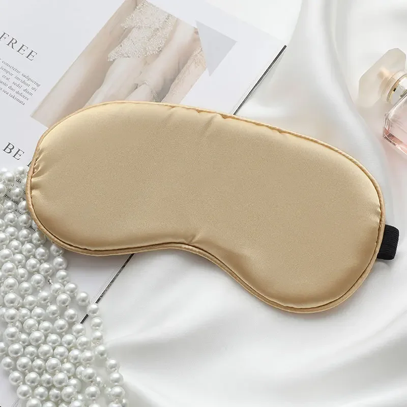 1pcs Imitated Silk Eye Cover Sleep Mask Sleeping Padded Shade Patch Eyemask Women Men Relax Rest Soft Blindfold Travel Eyepatch