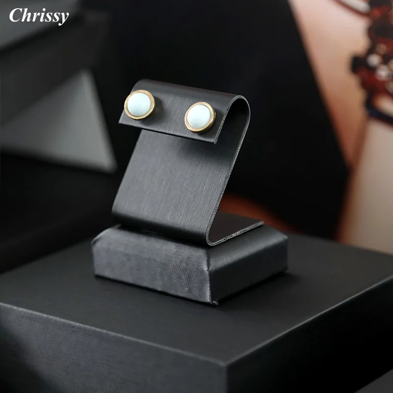 

Black Earring Display Stand - Pearl Ear Stud Holder Counter Jewelry Prop for Retail Shop Jewelry Display