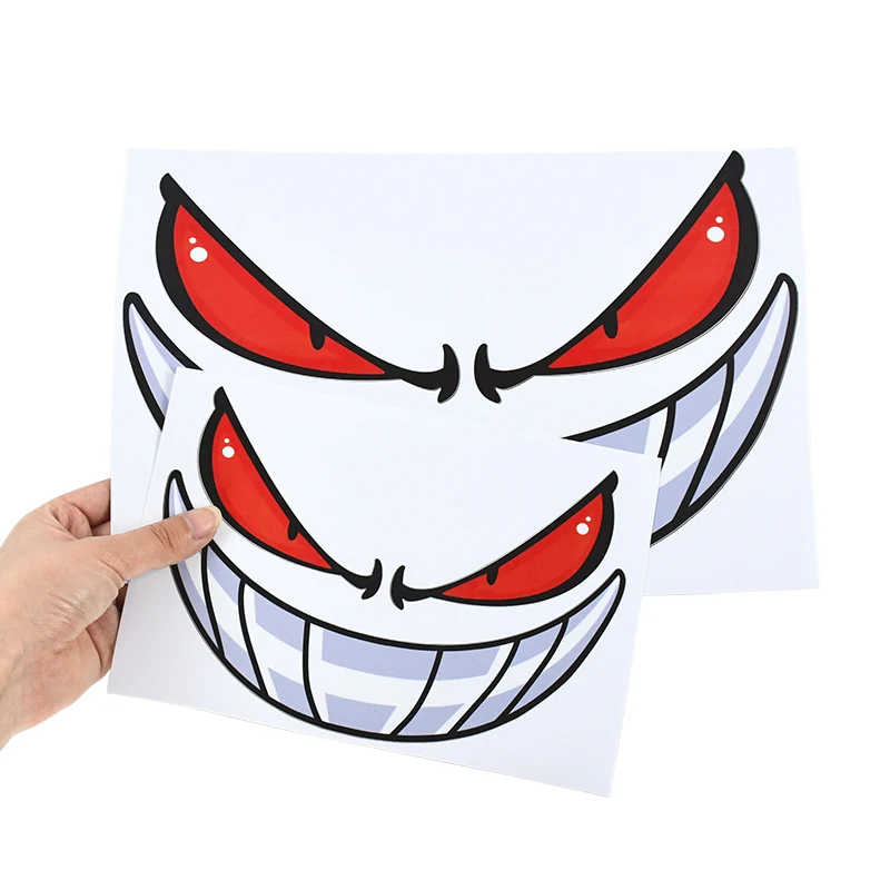 1PC Creative Devil Smiley Car Stickers Electric Car Motorcycle Motorcycle Body Modification Stickers Fuel Tank Helmet Decoration