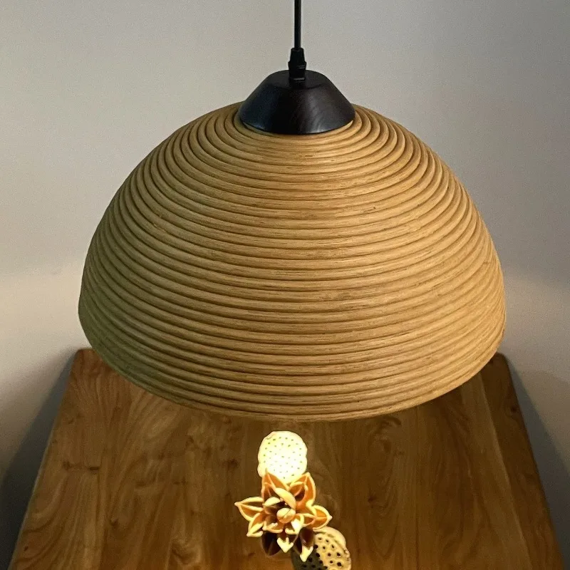 Wabi Sabi Vine Weaving Pendent Light Living Dining Room Bar Chandelier Hotel Homestay Bedroom Hanging Lamp Home Decor Lighting