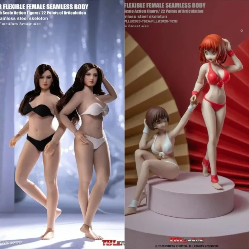 

T01A T02A T03A T04B 1/12 Scale Female Super Flexible Seamless Body Pale/Suntan Skin Big Breast 6'' Action Figure TBL Ph Doll
