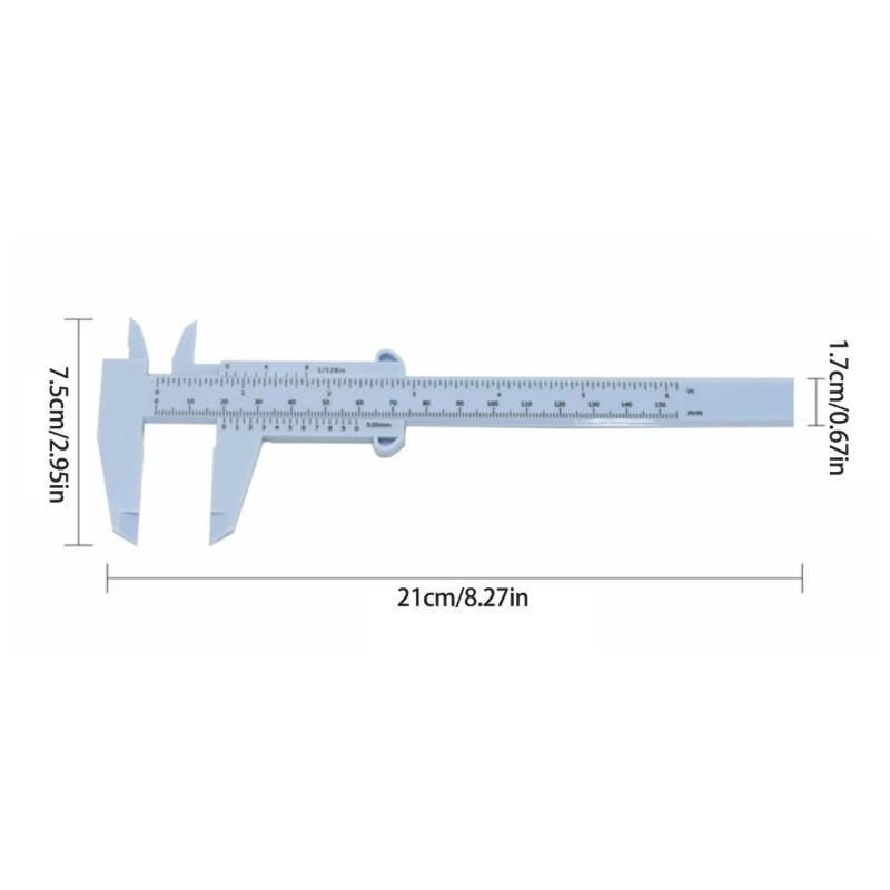 DXAB 6 Pcs 150mm Vernier Caliper Plastic Vernier Caliper with Double Scale Measuring Tool for Carpentry Jewelry Measuring