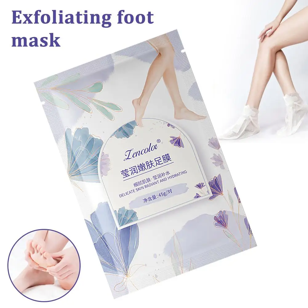 Exfoliating Foot Mask Whitening Moisturizing And Remove Dead Skin Foot Care Smooth And Translucent Peel Mask For Legs S7W8